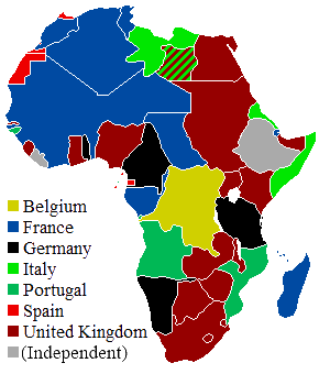Map of Africa 1914