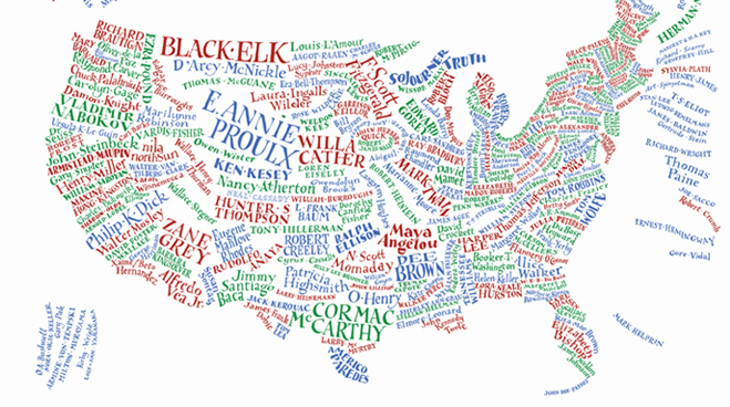 US Author Map