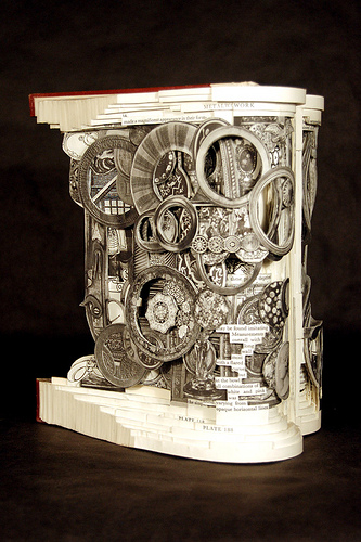 Brian Dettmer single book sculpture