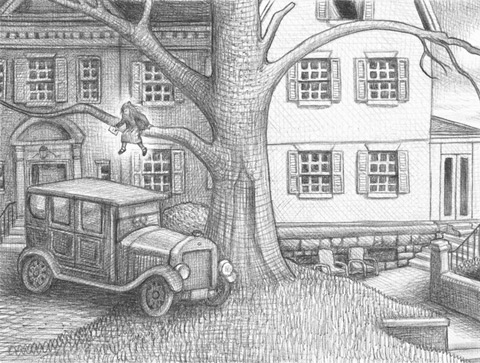 Illustration from Wonderstruck by Brian Selznick, pages 60-61