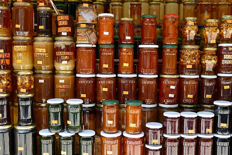 Honey in a Bulgarian Market