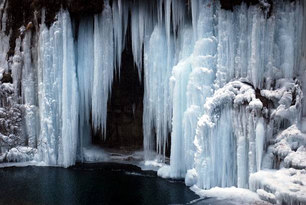 frozen waterfall image
