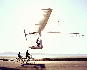 The Gossamer Albatross II at Dryden Flight Research Center in 1980