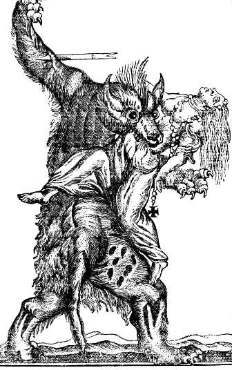 werewolf engraving