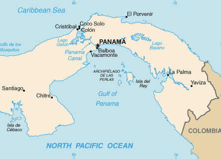 Panama Canal map