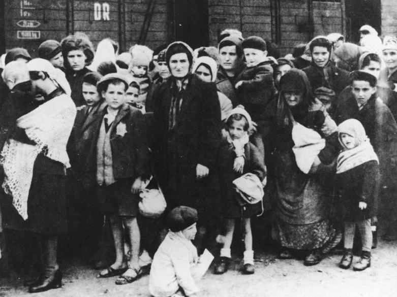 Jewish prisoners at Auschwitz
