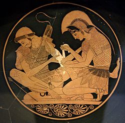 Achilles tending the wounded Patroclus