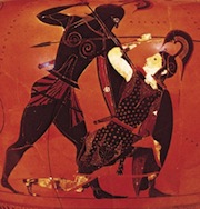 Achilles slaying Penthesilea