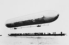 The first ascent of LZ1 over Lake Constance (the Bodensee) in 1900