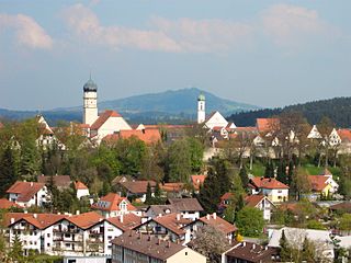 The village of Schongau in Bavaria