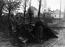 Hungarian troops in a Budapest suburb