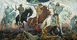 Four Horsemen of the Apocalypse, an 1887 painting by Victor Vasnetsov.