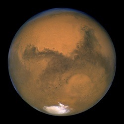 Picture of Mars as taken by Hubble Space Telescope
