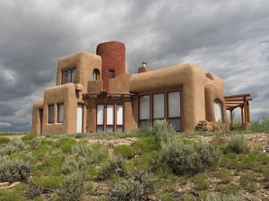 off-the-grid adobe house