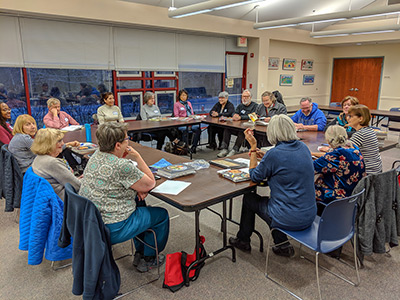 a meeting of the Cook the Book! book club