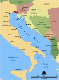 Map of Trieste