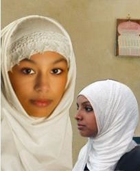 Two popular ways to way the hijab: Al-Amira and the Shayla