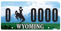 Wyoming License Plate