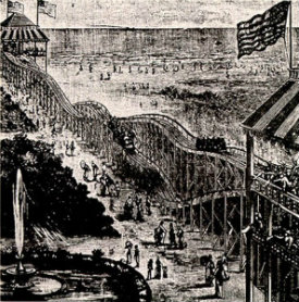 Thompsons Switchback Railway Attraction at Coney Island