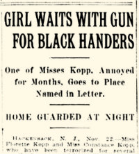 Newspaper clipping about Kopp sisters