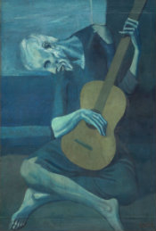 The Old Guitarist, a painting by Picasso