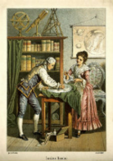 William and Caroline Herschel polishing a telescope element