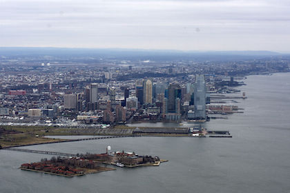 Aerial View of Ellis Island