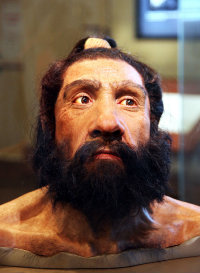 Recreation of Neanderthal male