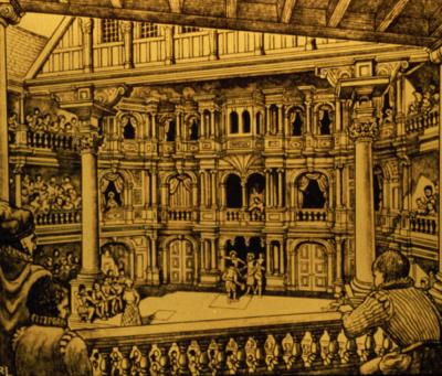 Drawing of the Globe Theatre