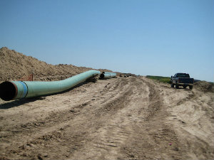 Keystone pipeline near Swanton, Nebraska