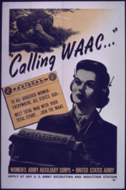 Recruitment poster for WAAC
