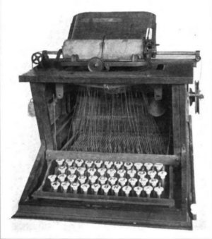 Sholes typewriter, 1873