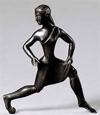 Bronze figurine of a Spartan girl dancing