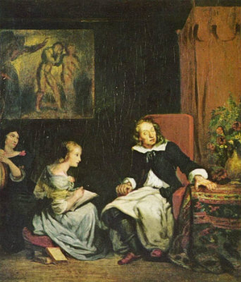 Milton Dictates Paradise Lost to His Daughters