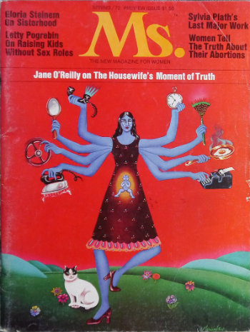 The first issue of Ms. magazine, published in 1972