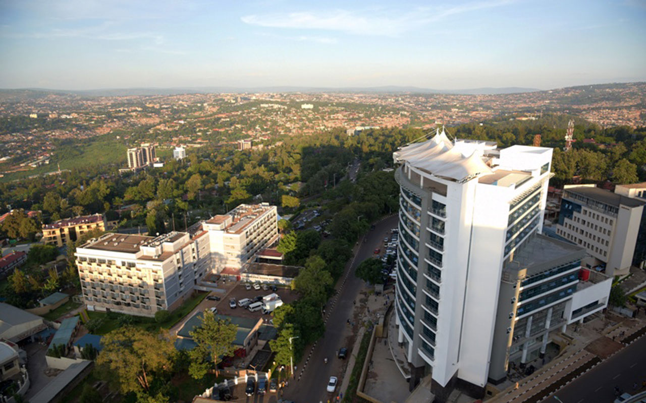A view of contemporary Kigali, Rwanda's capital