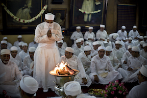 Zoroastrian Priest with Fire