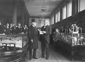 Charles Lewis Tiffany at His Store