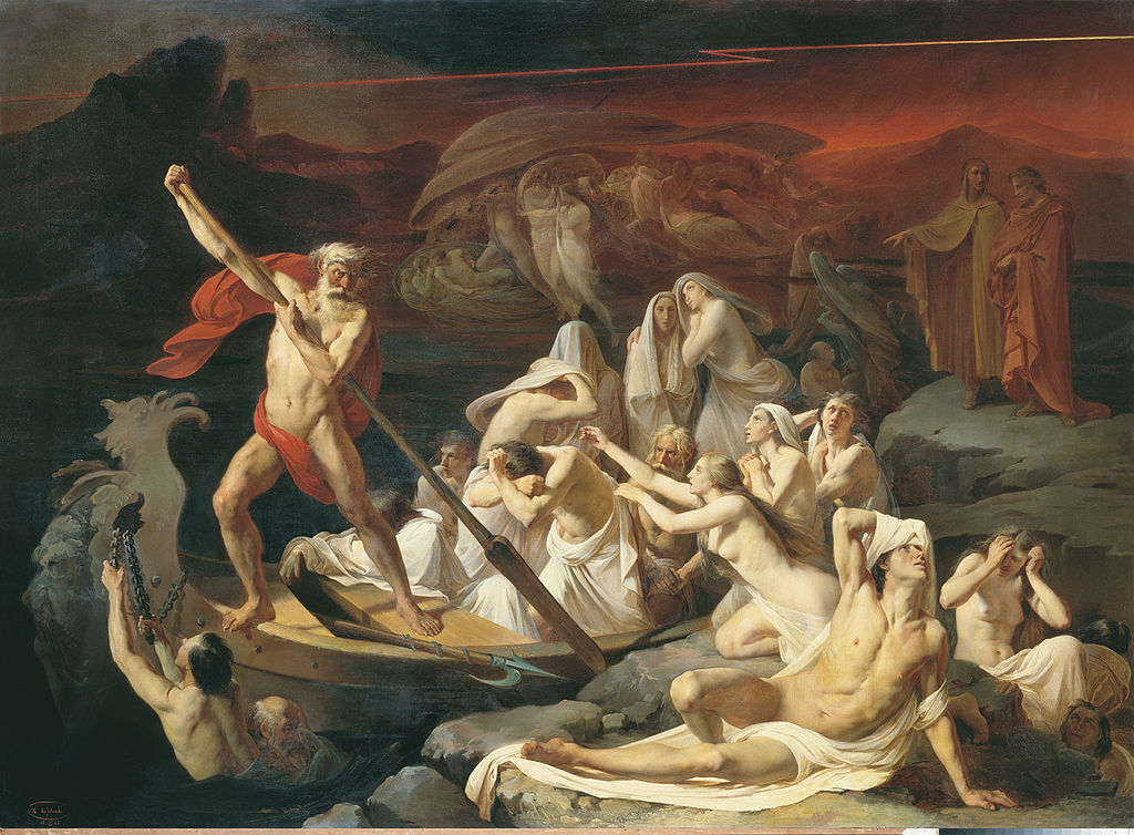 Alexander Litovchenko's depiction of Charon ferrying souls across the Styx