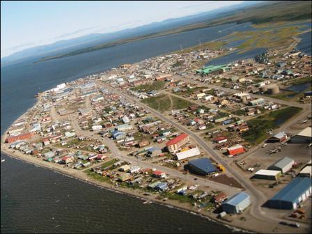 Aerial view of Kotzebue, Alaska