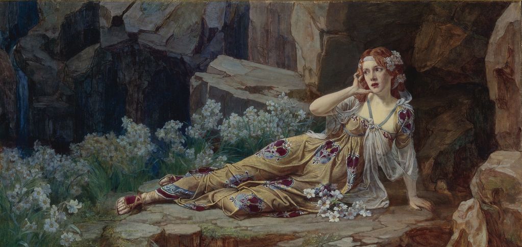 Painting of the Greek nymph Echo by Talbot Hughes