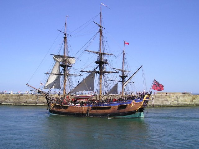 Replica of the HM Bark Endeavour