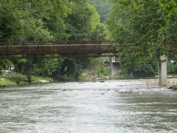 Bridge over Oconaluftee River in Cherokee, NC