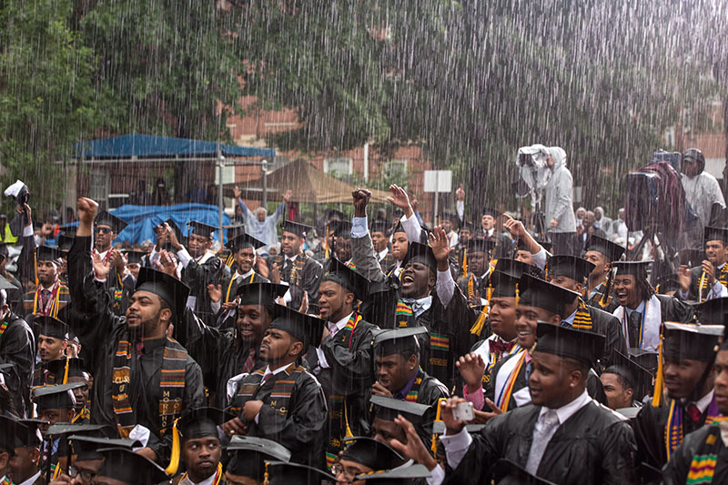Morehouse graduates during the commencement ceremony