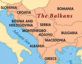 Map of the Balkans