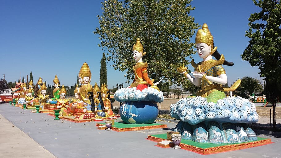 Buddhas at the Khmer New Year Festival in Stockton