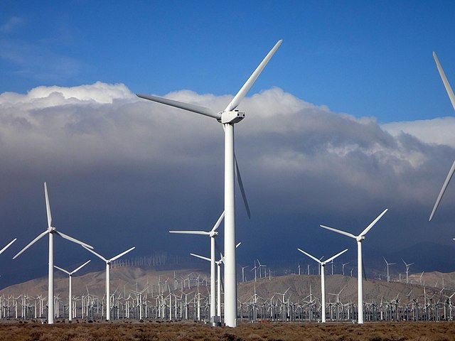 Wind turbines in Southern California