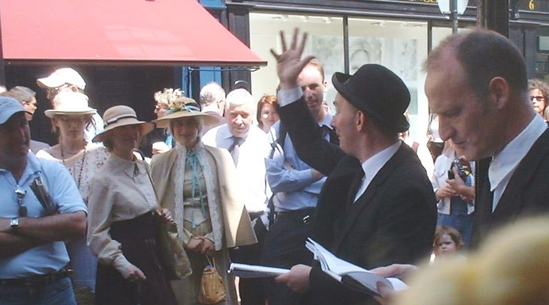 Bloomsday performers outside Davy Byrnes pub