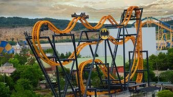 Batman roller coaster at Six Flags