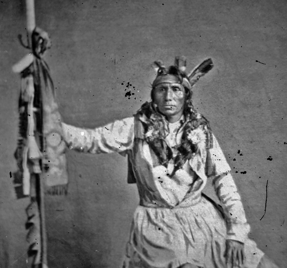 Black and white photograph of Chief Little Crow